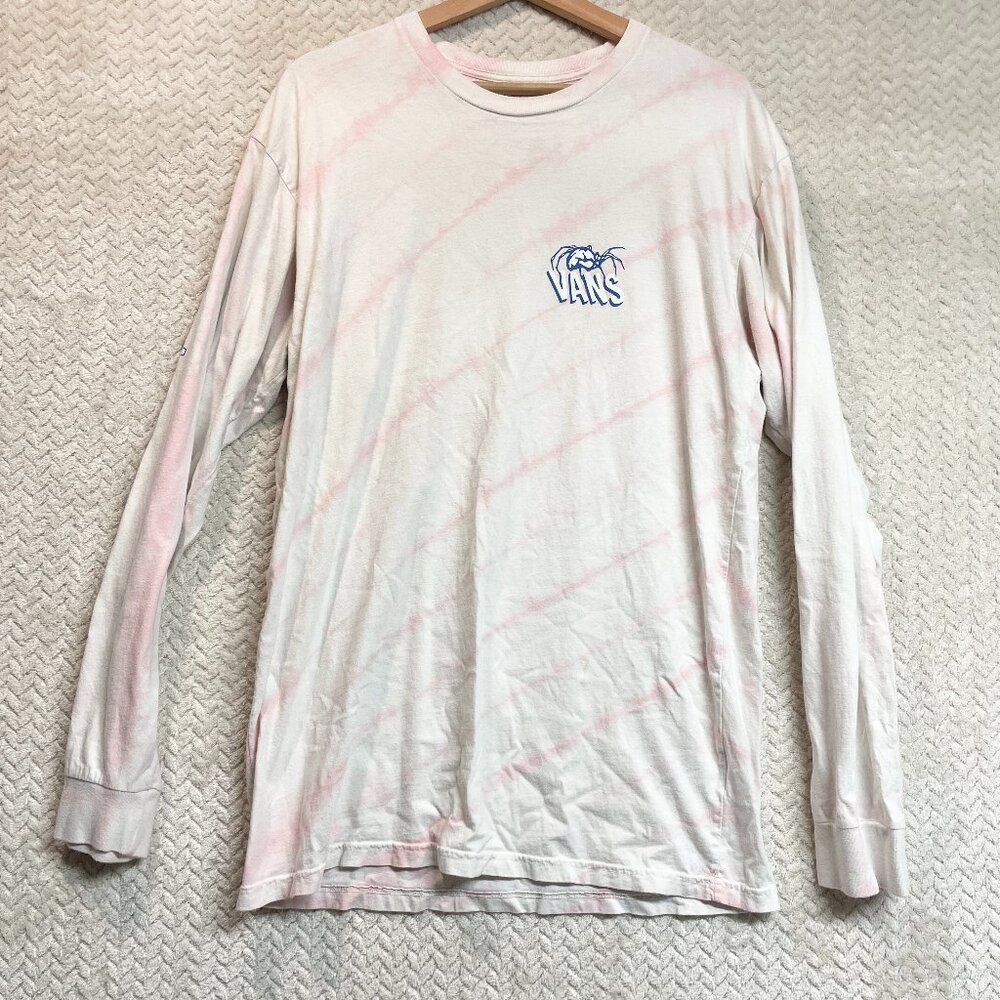 Vans Widow Maker Cool Pink Tie Dye L/S‎ Mens t-shirt Size Large | Skater Grunge
